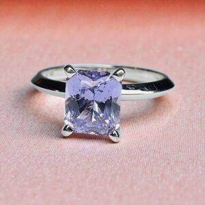 14K Gold- Natural Violet Blue Sapphire Ring -Radiant Cut -Size 6 -James Allen